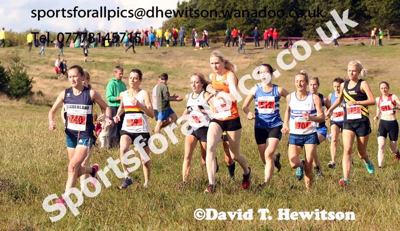 Senior womens start, North East Harrier League, Cramlington. Photo: David T. Hewitson/Sports for All Pics